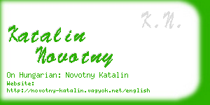 katalin novotny business card